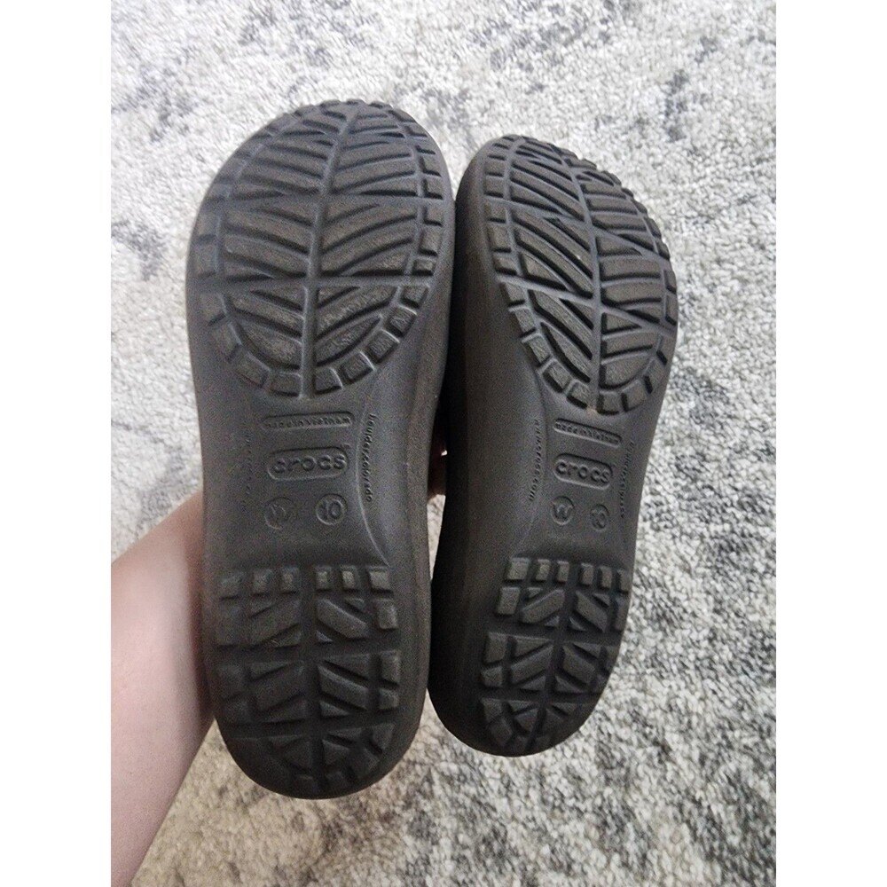 Crocs Women's Mammoth Ballerina Slip-On Dark Brown Flat Shoes - Size 10 - Picture 7 of 7
